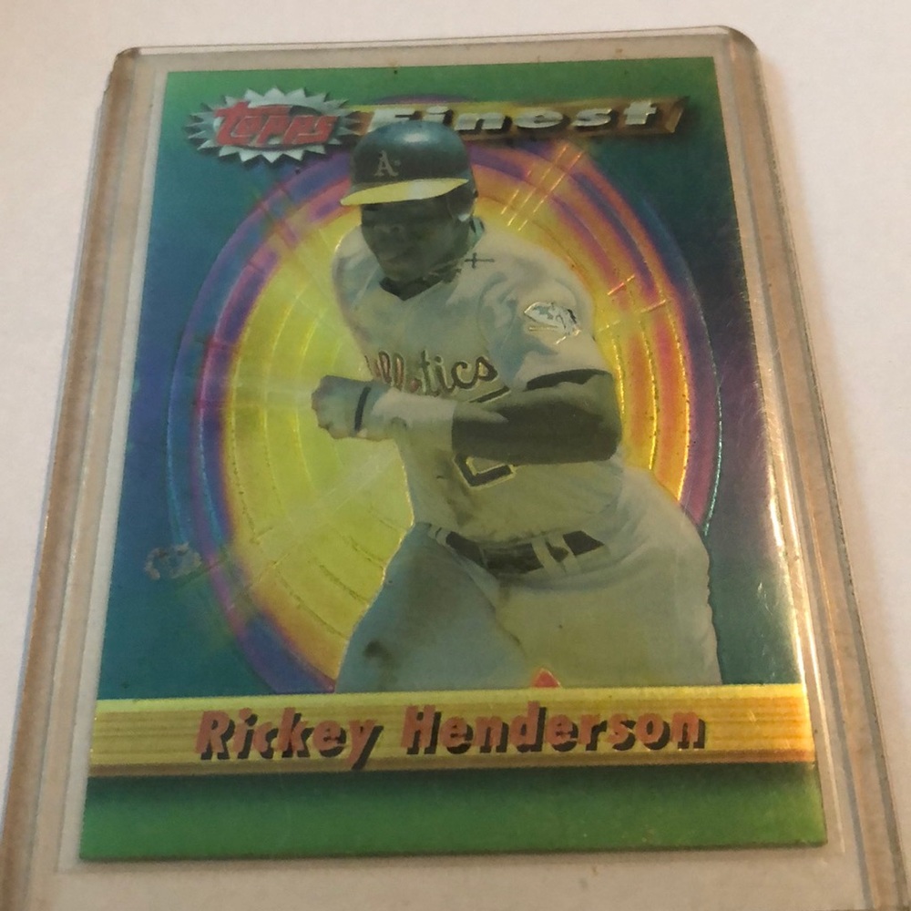 Topps finest refractor Rickey Henderson (1994)